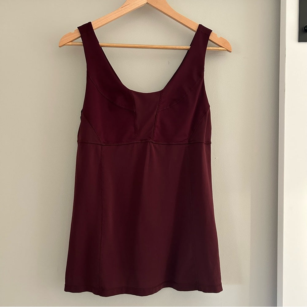 Lululemon Wrapper’s Delight Burgundy Sleeveless Tank Top Rare Size 10 - Love it again boutique