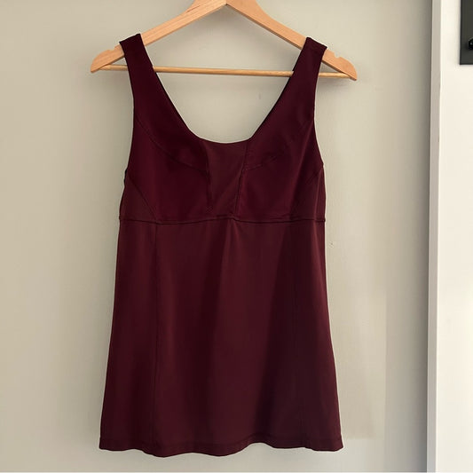 Lululemon Wrapper’s Delight Burgundy Sleeveless Tank Top Rare Size 10