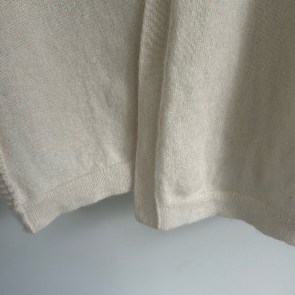 100% Cashmere Soft Knit Open Front Stretchy Cardigan Sweater Pockets Medium