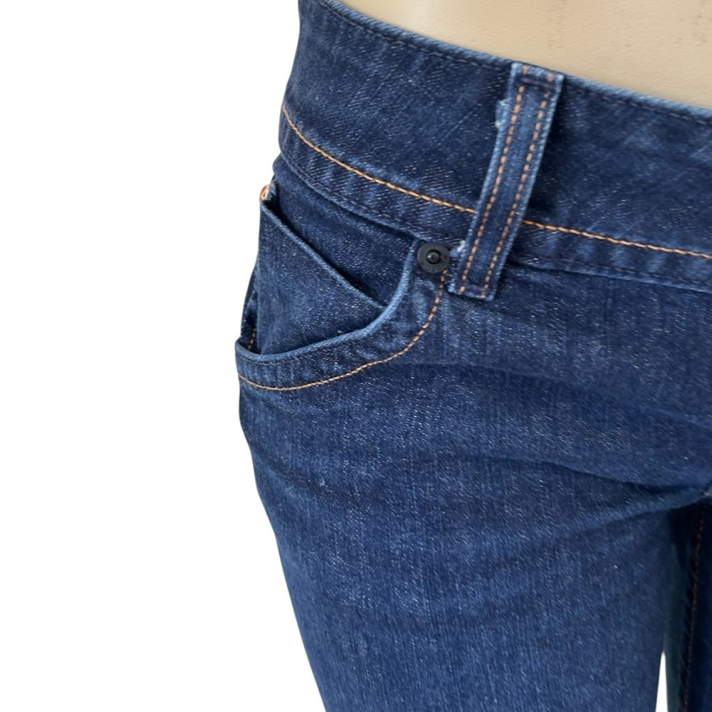 Hudson Dark Blue Flap Patch Pockets Boot Cut Denim Jeans Size 29