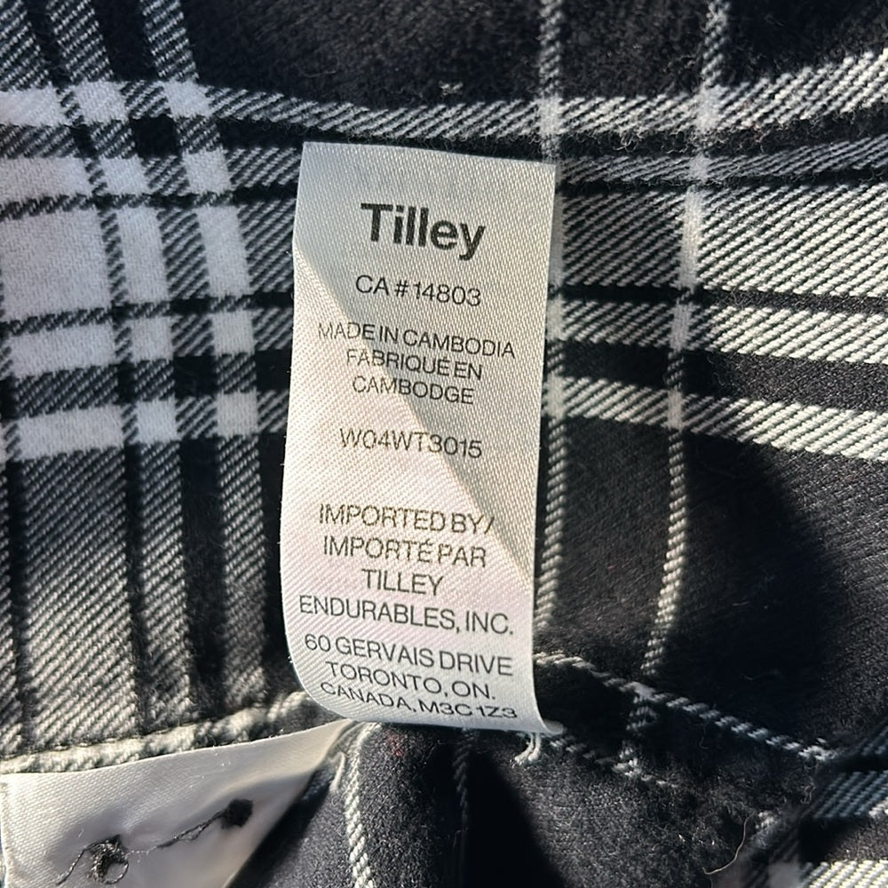 Tilley Flannel Checked Plaid Oversized Button Up Shirt Medium