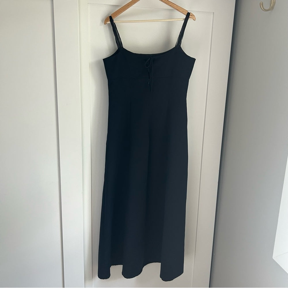 Long Dark Navy Formal Gown Dress Empire Waist Size 12