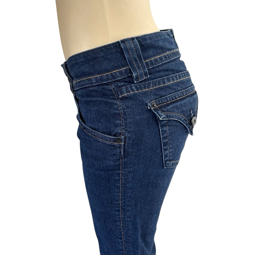 Hudson Dark Blue Flap Patch Pockets Boot Cut Denim Jeans Size 29