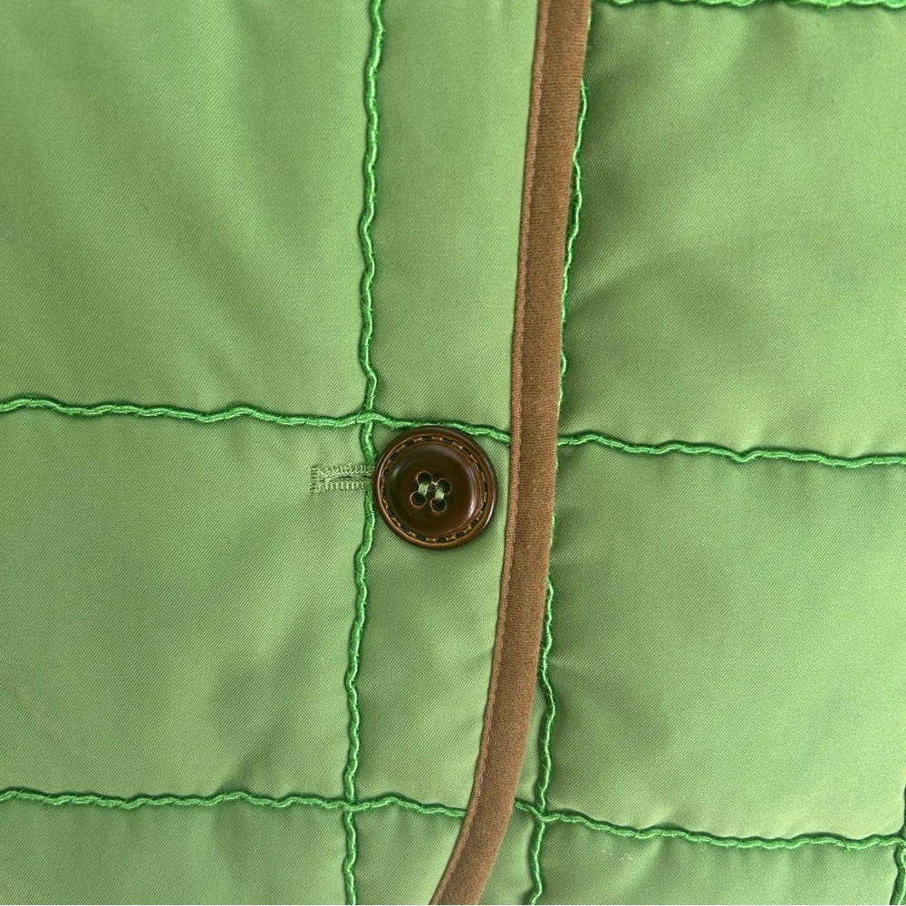 Vintage Quilted Mandarin Collar Cotton Blend Barn Vest Size Medium