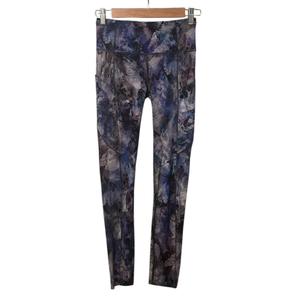 Lululemon Fast and Free High Rise Legging Leg Pockets Non-Reflective 25” Size 4