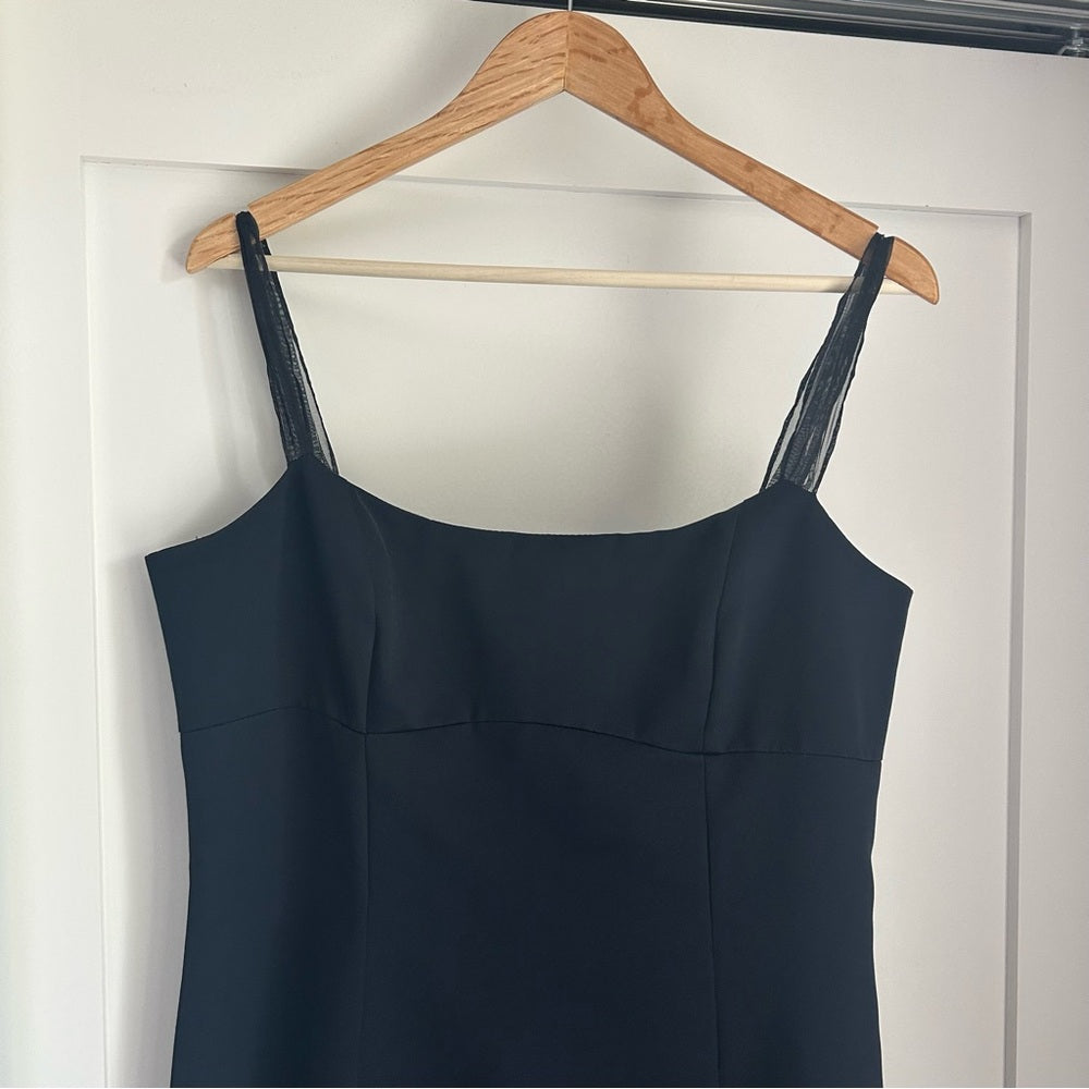 Long Dark Navy Formal Gown Dress Empire Waist Size 12