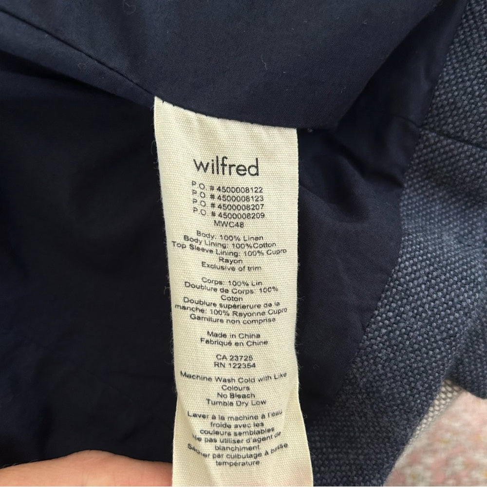 Aritzia Wilfred Linen Oversized SoftBlazer Jacket