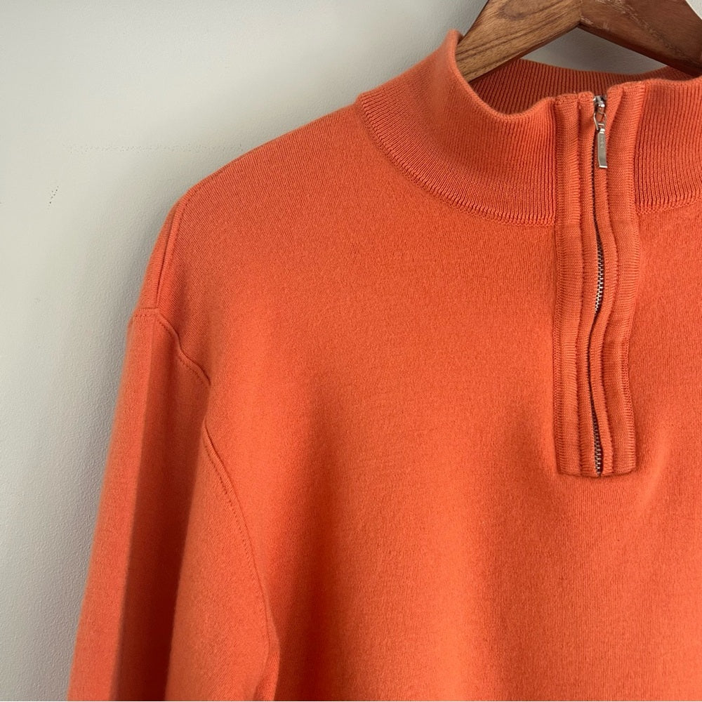 Saint Croix Wool Quarter Zip Mock Neck Long Sleeve Sweater