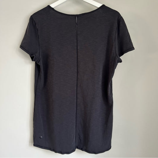 Lululemon Cotton Feel Black Women's Short Sleeve Top Medium - Love it again boutique