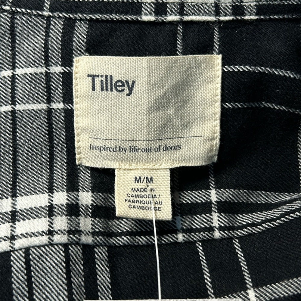 Tilley Flannel Checked Plaid Oversized Button Up Shirt Medium