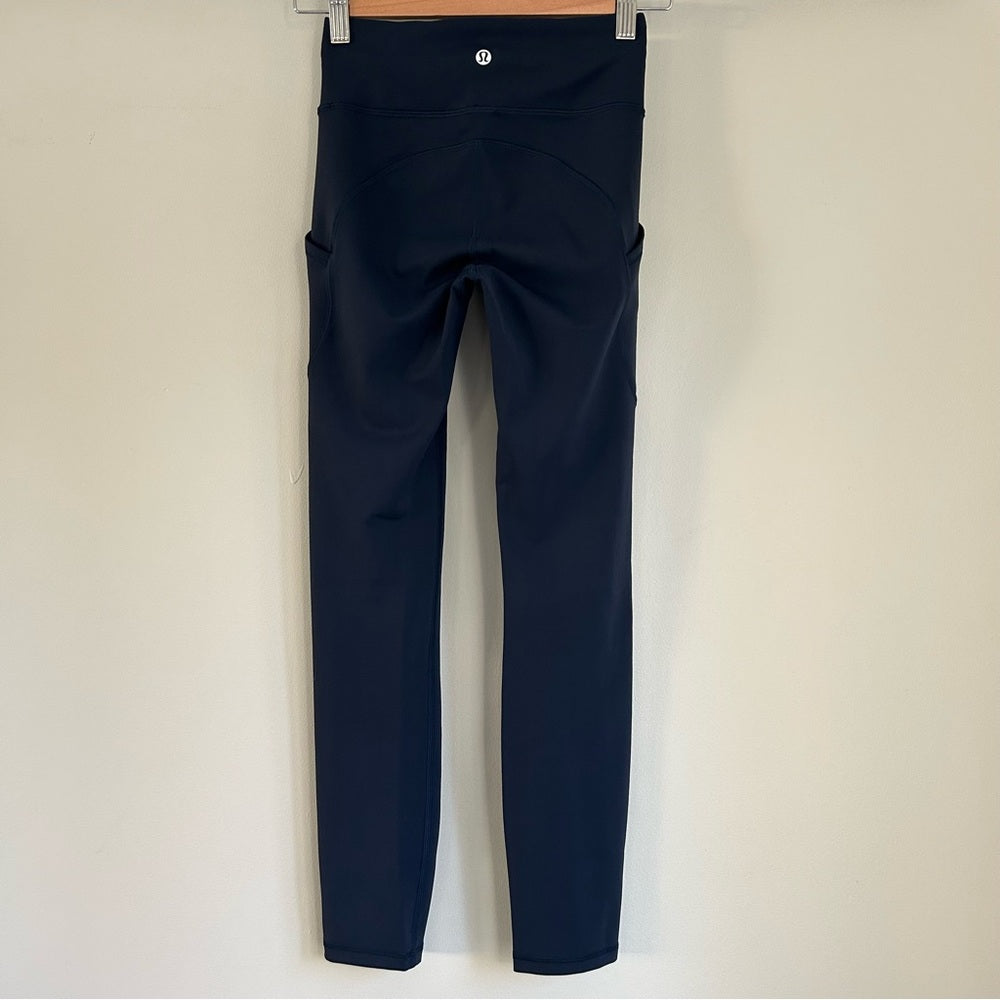 Lululemon Invigorate Leg Pockets High Rise Leggings Rare Size 2