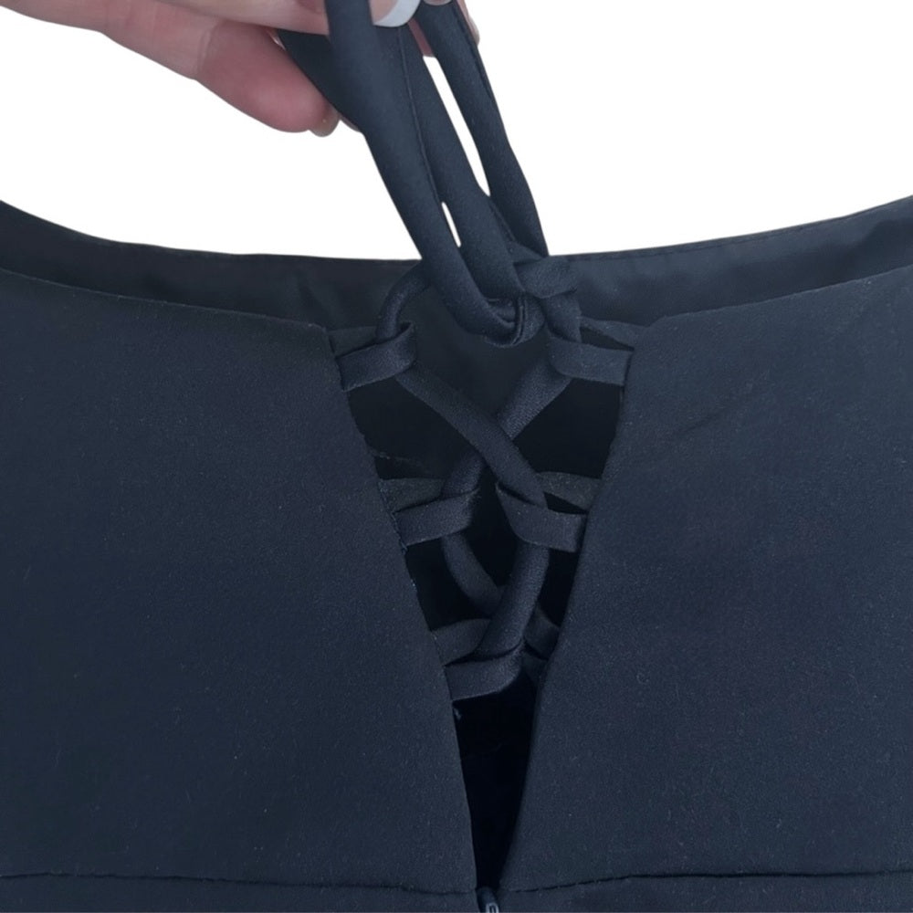 Long Dark Navy Formal Gown Dress Empire Waist Size 12