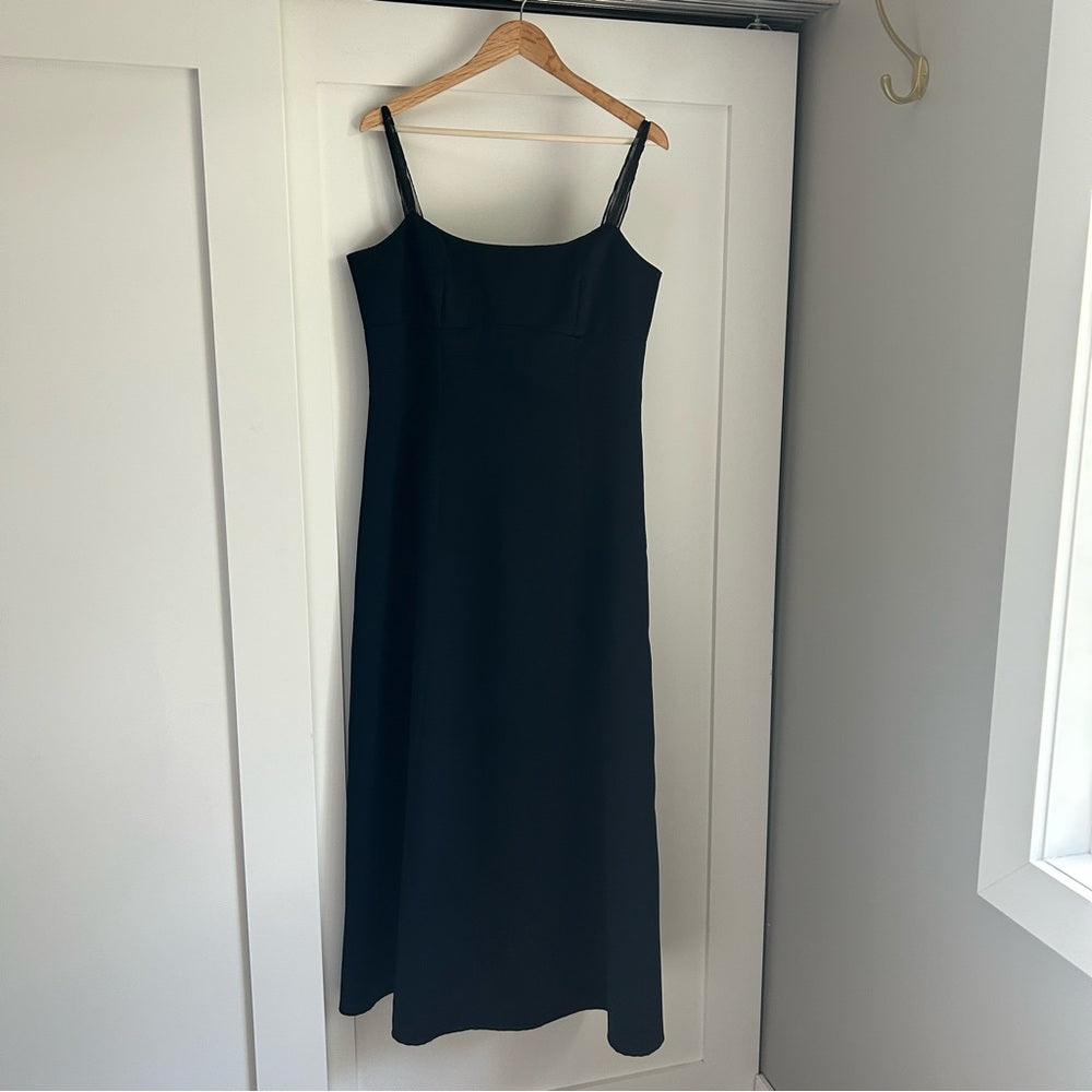 Long Dark Navy Formal Gown Dress Empire Waist Size 12