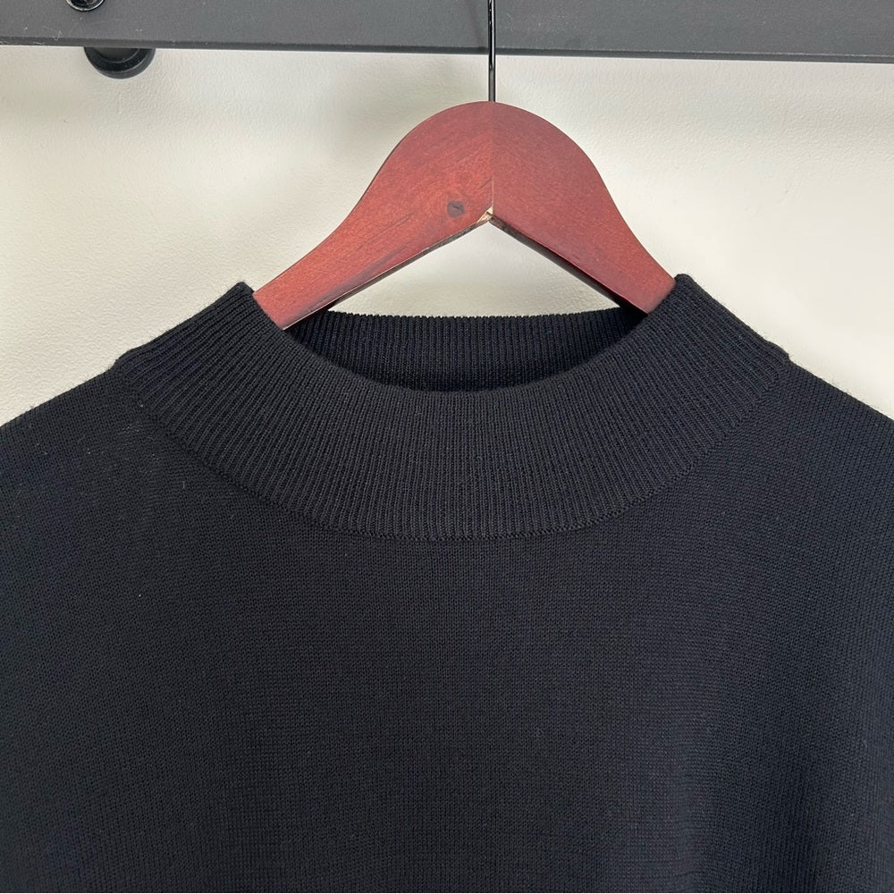 Merino Wool Blend Thin Lightweight Mock Neck Stretchy Long Sleeve Knit Sweater