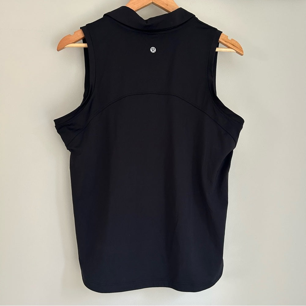 Lululemon Quick-Dry Sleeveless Polo Shirt Collared Rare Size 10