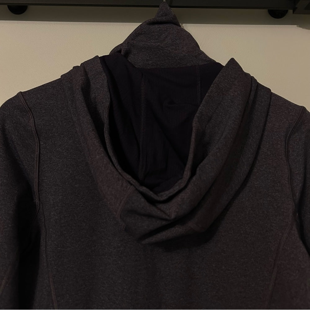 Lululemon Purple Stride Hooded Jacket Herringbone RARE Size 8
