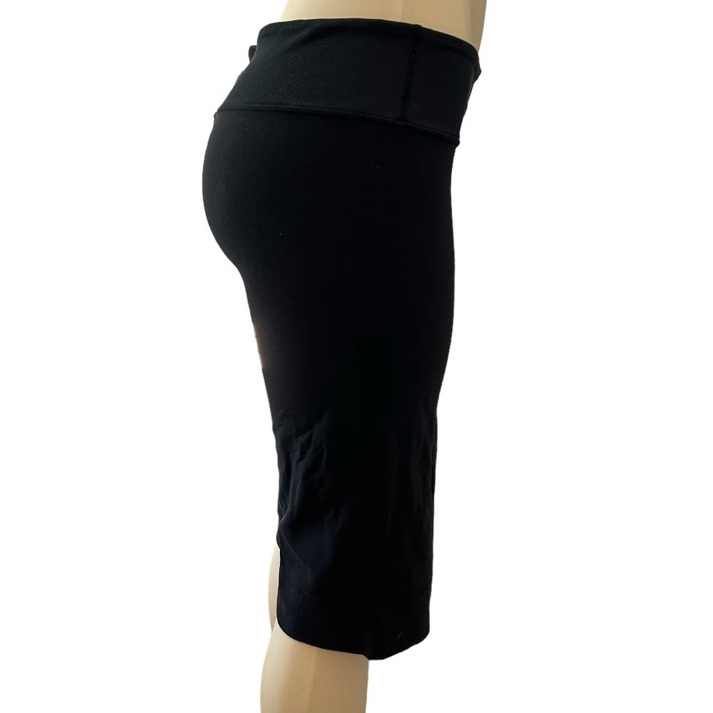 Lululemon Long Shorts Ribbed Waistband Black Size 6