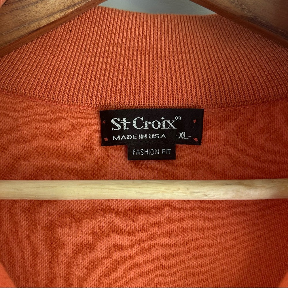 Saint Croix Wool Quarter Zip Mock Neck Long Sleeve Sweater
