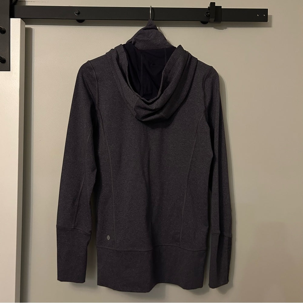 Lululemon Purple Stride Hooded Jacket Herringbone RARE Size 8