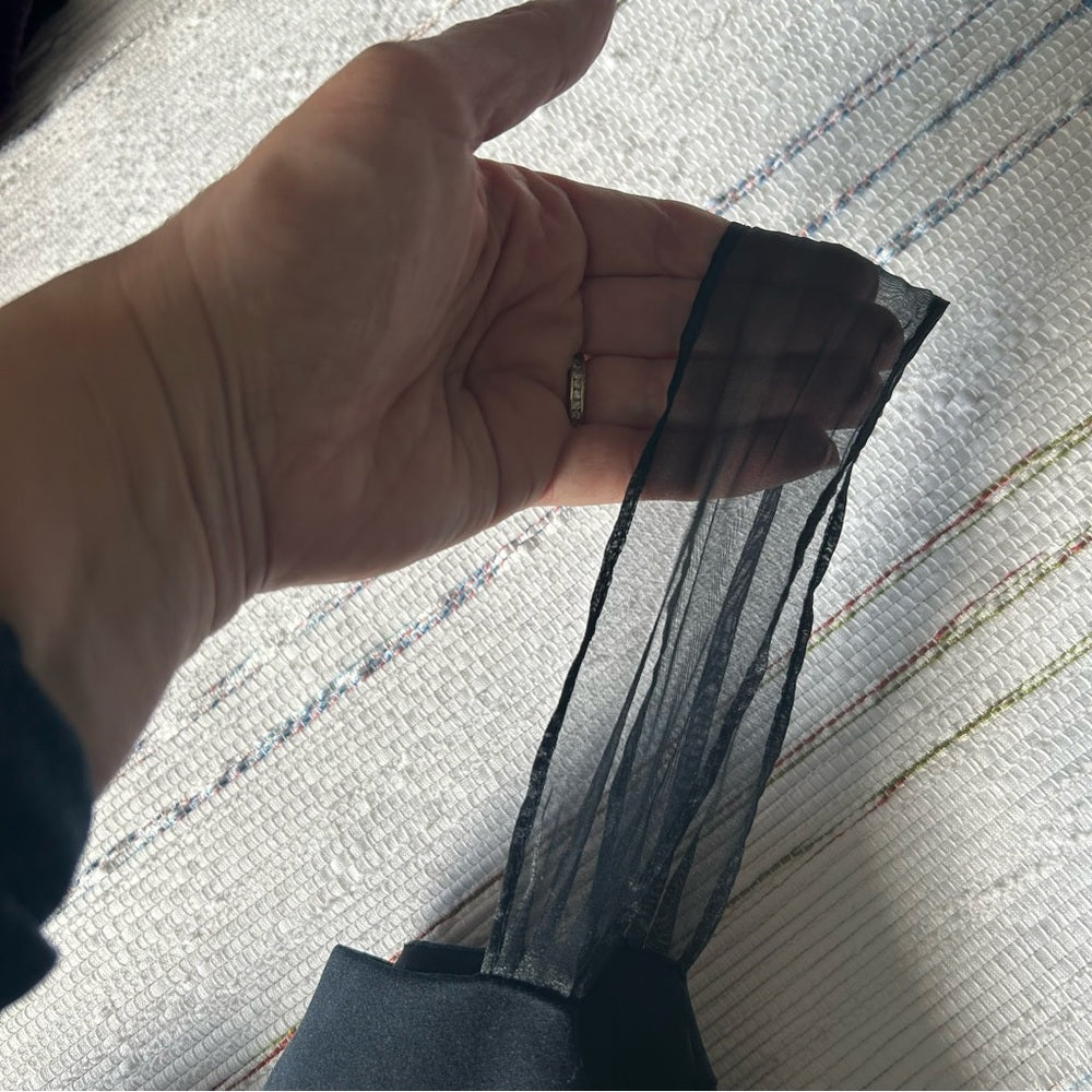 Long Dark Navy Formal Gown Dress Empire Waist Size 12