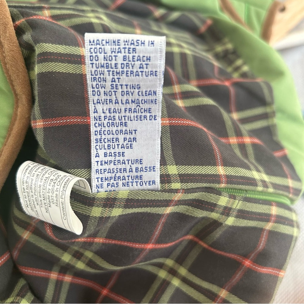 Vintage Quilted Mandarin Collar Cotton Blend Barn Vest Size Medium