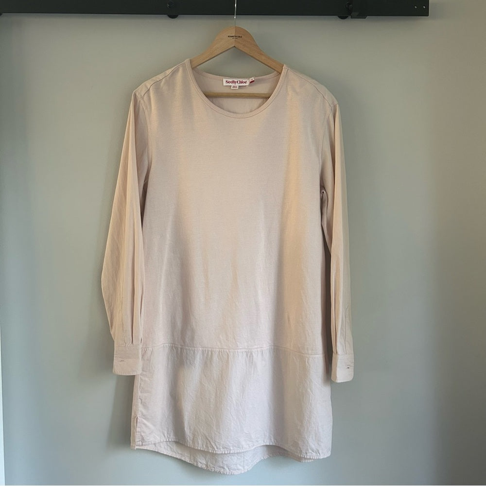 See By Chloé Comfy Cotton Shirt Dress Tunic Size 10