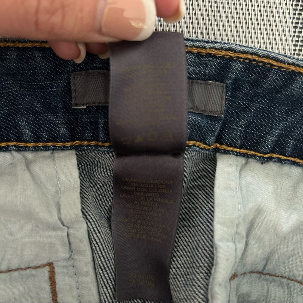 Vintage Stretchy Denim Jean Button-Front Straight Pencil Skirt