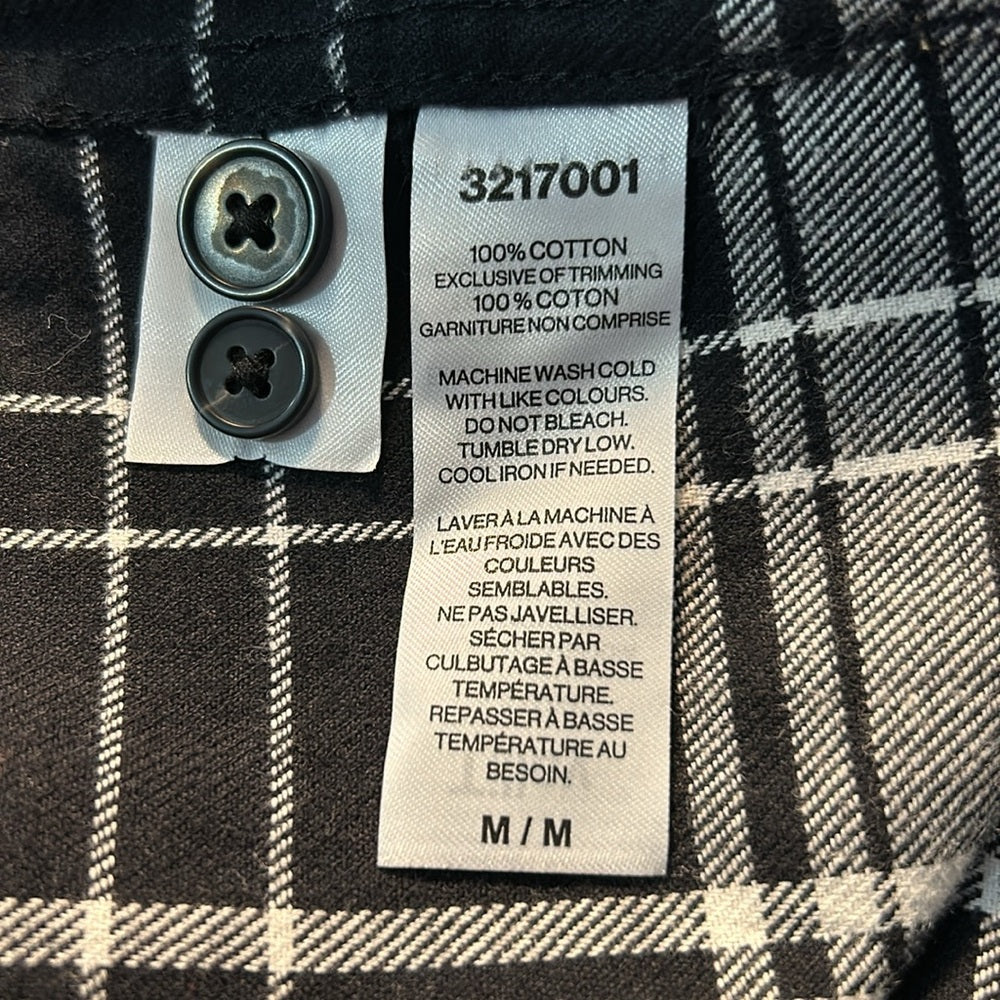 Tilley Flannel Checked Plaid Oversized Button Up Shirt Medium