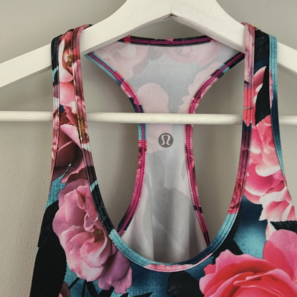 Lululemon Cool Racerback Tank Secret Garden Size 4