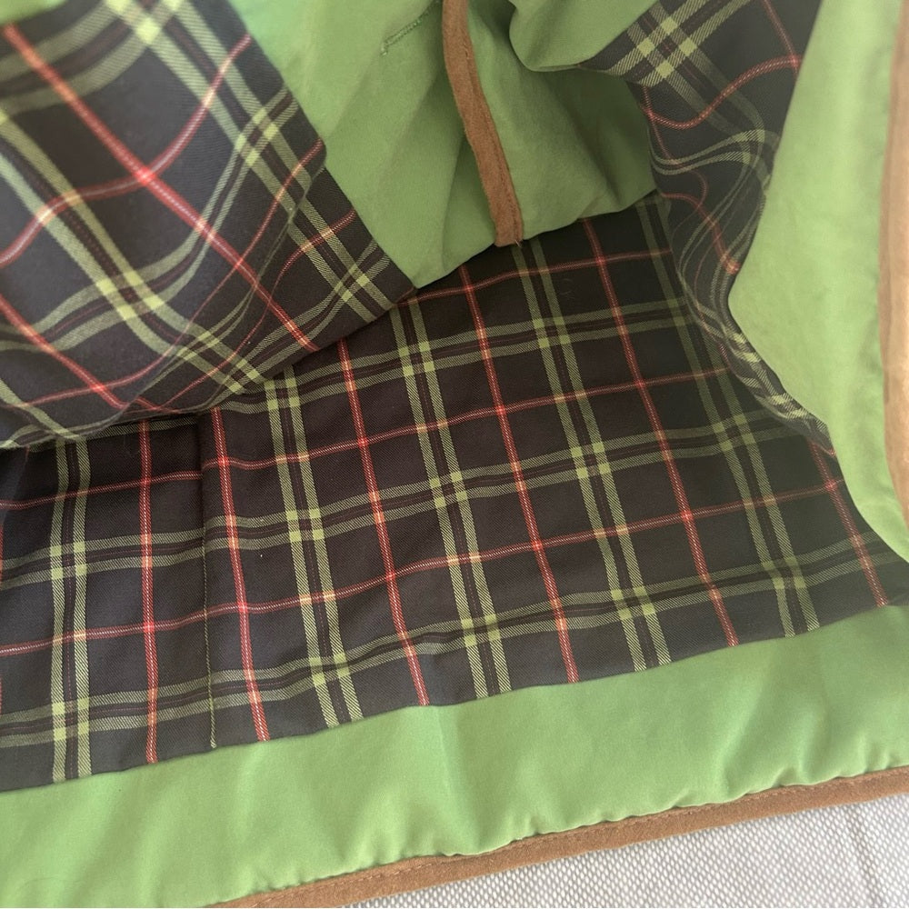 Vintage Quilted Mandarin Collar Cotton Blend Barn Vest Size Medium