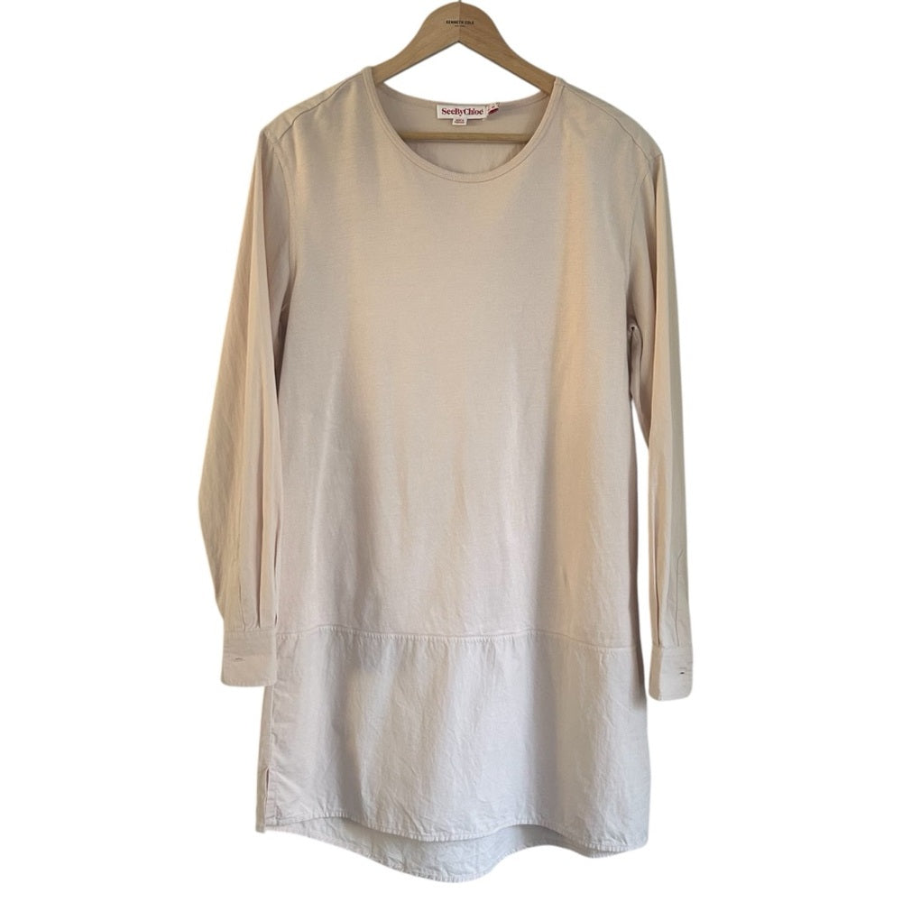 See By Chloé Comfy Cotton Shirt Dress Tunic Size 10