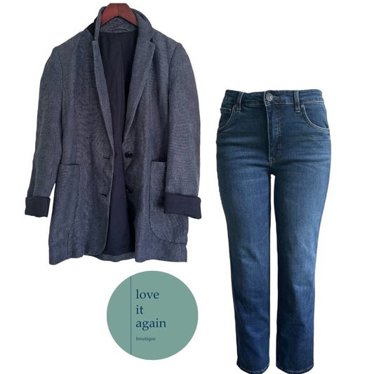 Aritzia Wilfred Linen Oversized SoftBlazer Jacket