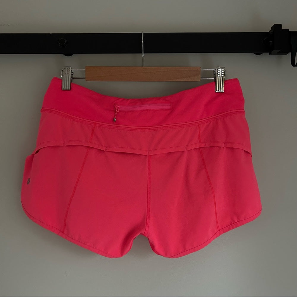 Lululemon Hot Pink Speed Up Shorts Size 8 - Love it again boutique
