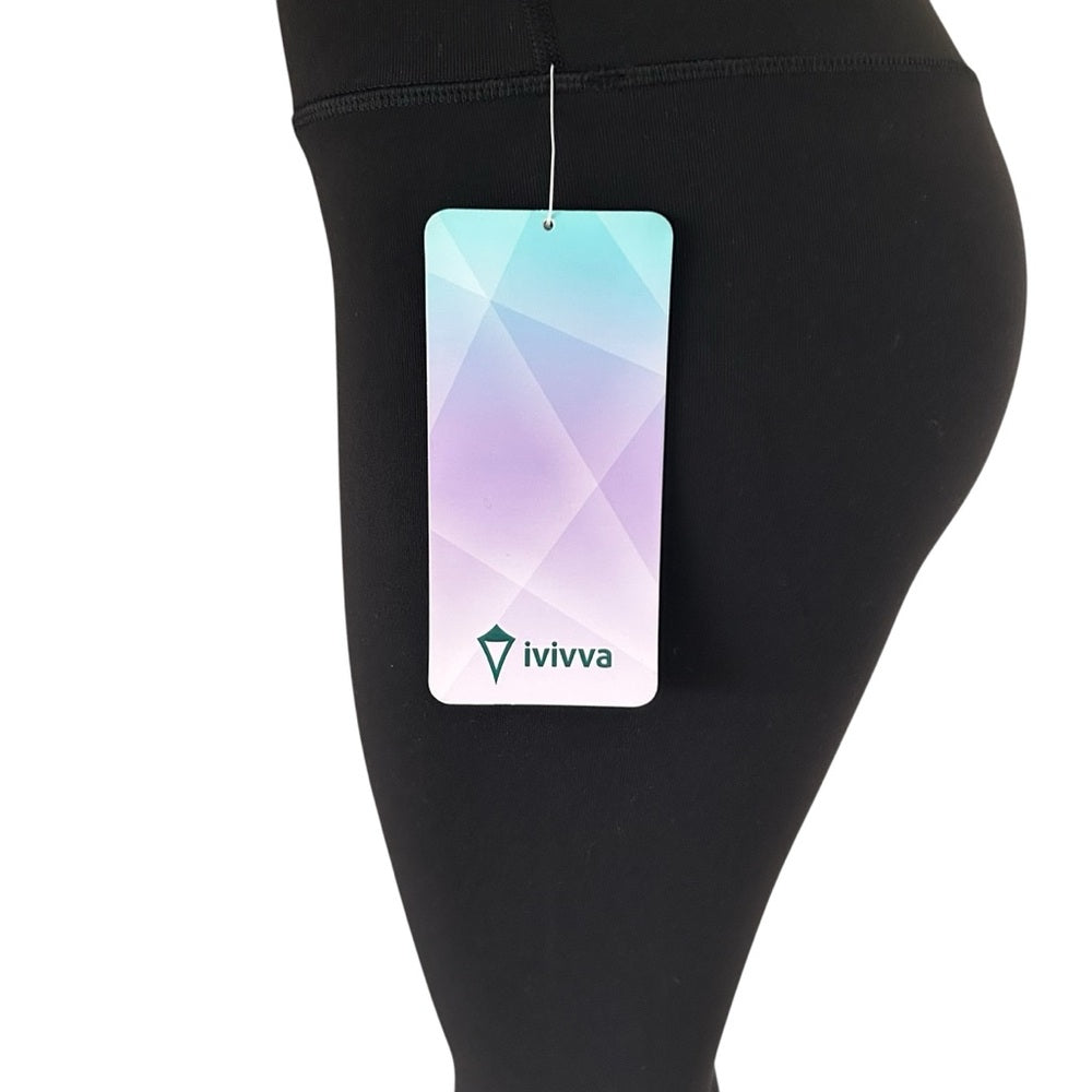 NEW! Ivivva (by Lululemon) Black Rhythmic Crop Women’s Small