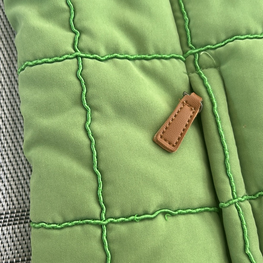 Vintage Quilted Mandarin Collar Cotton Blend Barn Vest Size Medium