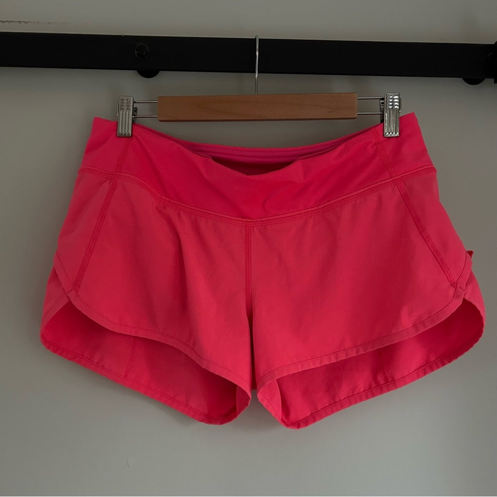 Lululemon Hot Pink Speed Up Shorts Size 8 - Love it again boutique