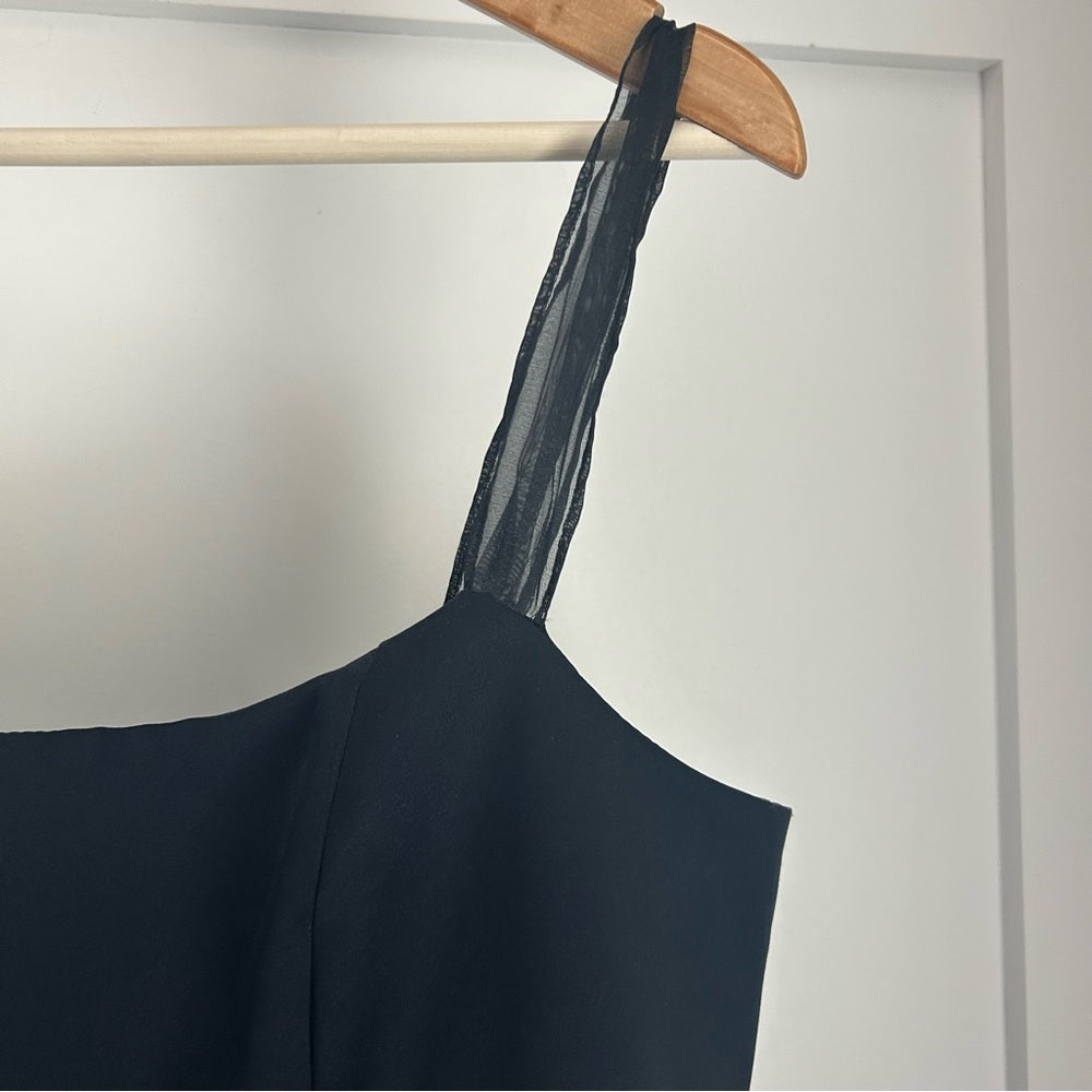 Long Dark Navy Formal Gown Dress Empire Waist Size 12