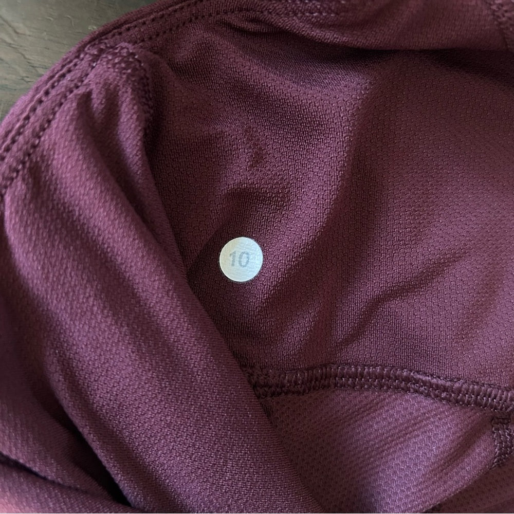 Lululemon Wrapper’s Delight Burgundy Sleeveless Tank Top Rare Size 10 - Love it again boutique