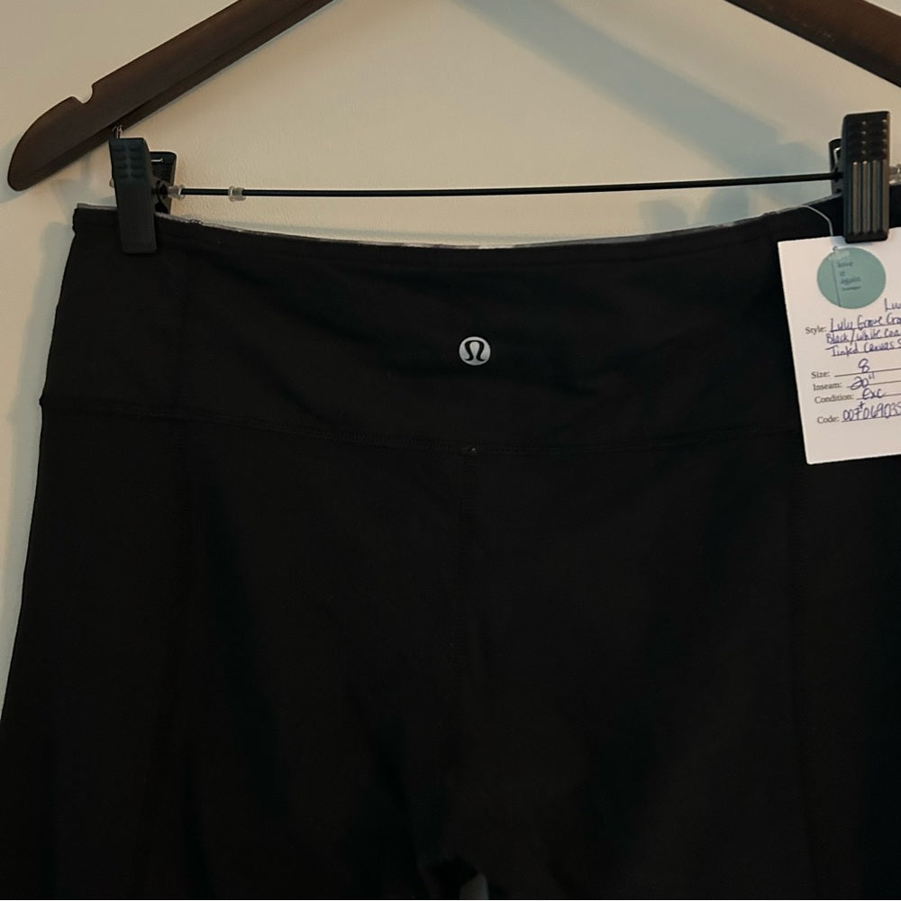 Lululemon Groove Crops Reversible Luon Rare Size 8