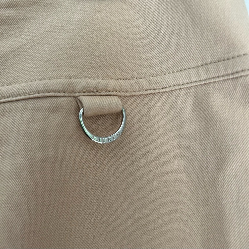 Ralph Lauren Camel Brown Belt Detail Stretchy Straight Pencil Knee Length Skirt