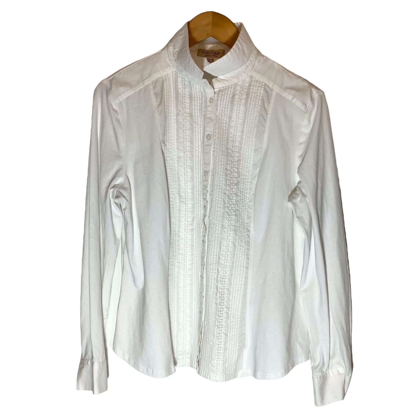 Soft Cotton Button Up ‘Tuxedo’ Shirt Size Medium