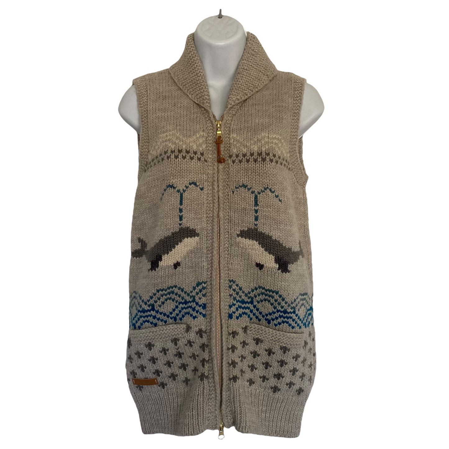 Granted Sweater Co. Wool Knit Vest Size Small