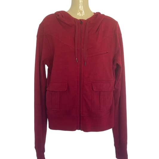 Lululemon Carry And Go Hoodie Jacket Size 12 Cranberry