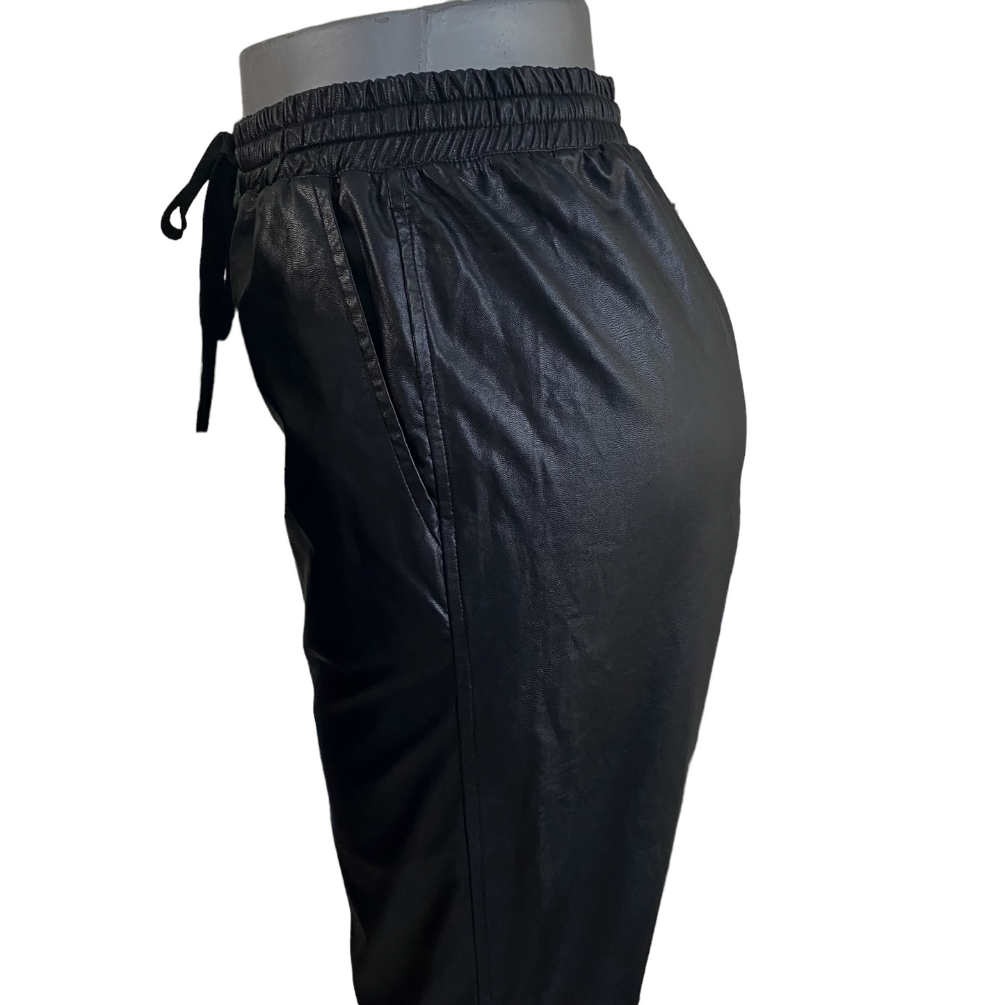 Faux Leather Pant Joggers Size Medium