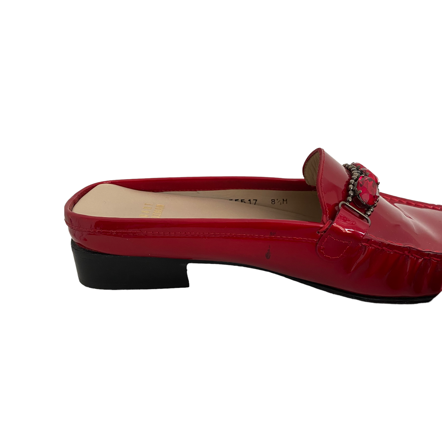 Stuart Weitzman Red Patent Leather Mule Shoes