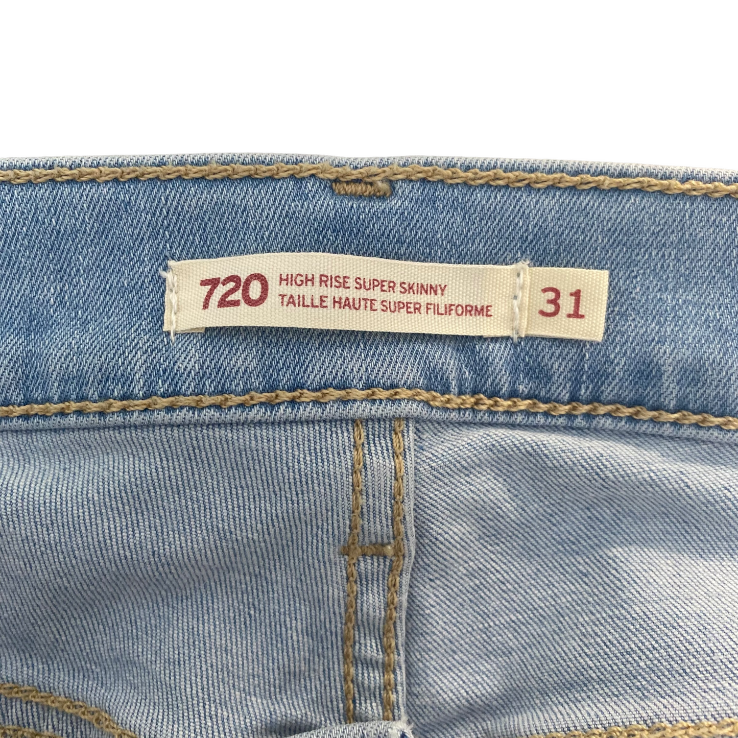 Levi’s 720 High Rise Skinny Jeans Light Wash Size 31