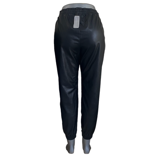 Bellissima Faux Leather Pant Joggers Size Medium